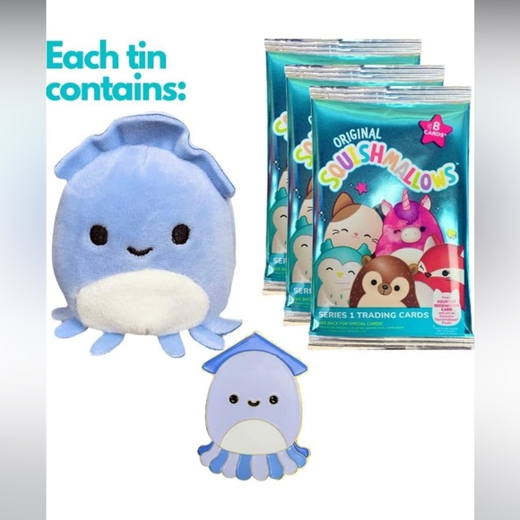 Squishmallow STACY the SQUID COLLECTOR’S TIN NEW UNOPENED - Picture 5 of 5